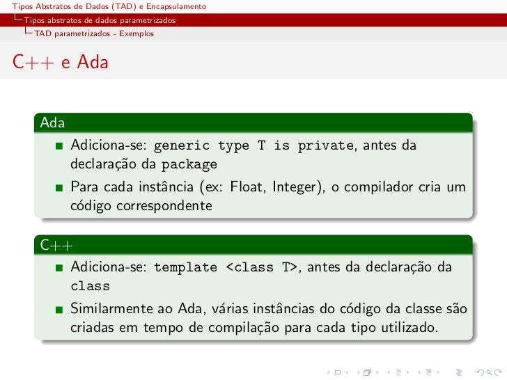 Tipos de dados abstratos