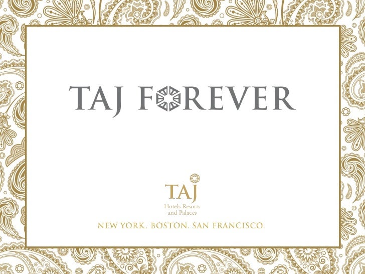 Taj Hotels Sales Presentation Fran