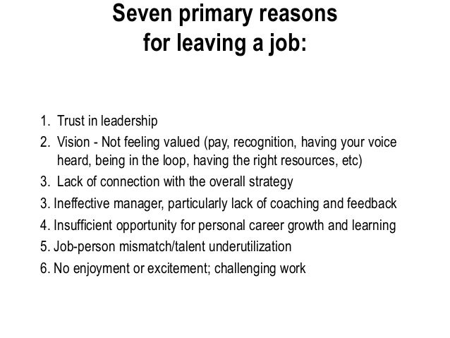 reasons for leaving a job on an application