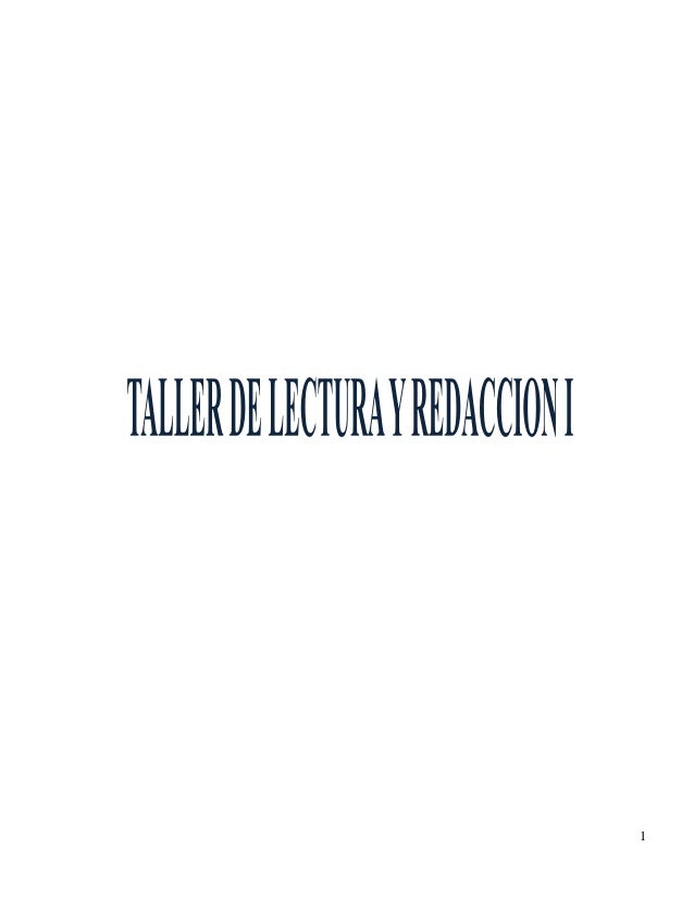A TALLER DE LECTURA a taller de lectura:
