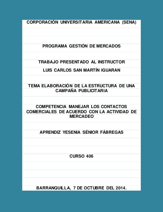 ESTRUCTURA DE UNA CAMPANA DE PUBLICIDAD estructura de una campana de publicidad:
