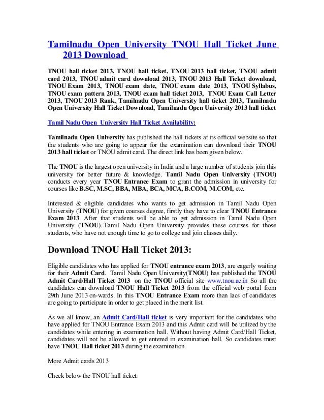 Tnou assignment answers picture