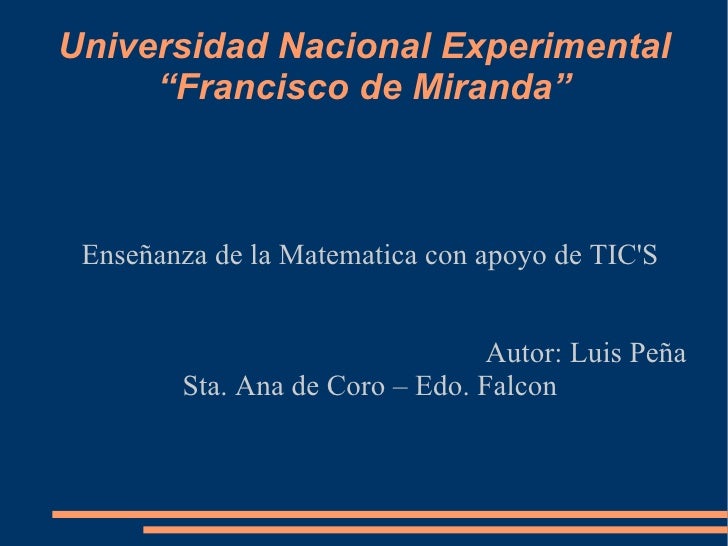 ENSENANZA DE MATEMATICA ensenanza de matematica: