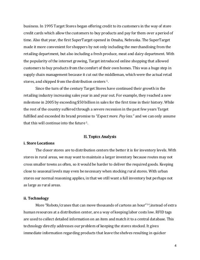 target supply chain essay example target supply chain essay example
