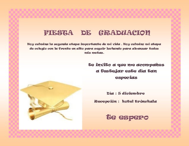 INVITACION GRADO invitacion grado: