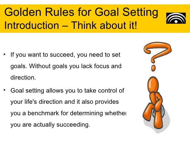 Rules of goal setting