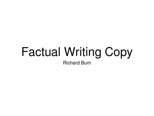 Factual writing