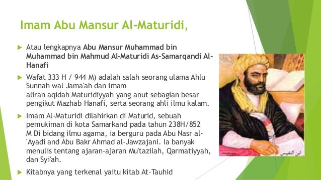 Image result for Aqidah imam Abu Hassan Ashaari Dan Abu Mansur Al Maturidi