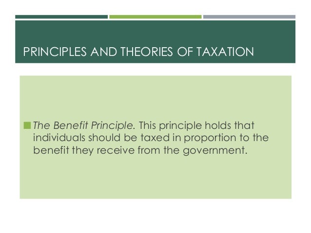 benefit principle of taxation economics benefit principle of taxation economics