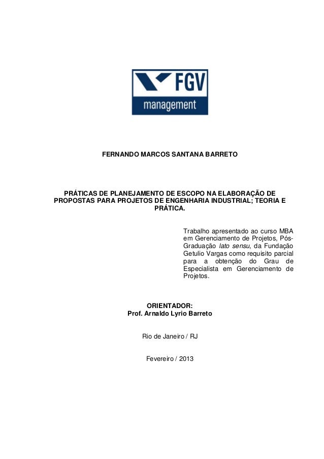 Curso gerenciamento de projetos fgv