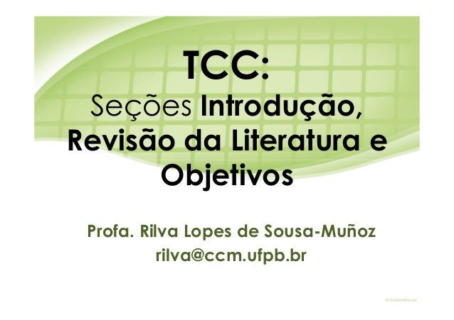 Revisao de literatura tcc