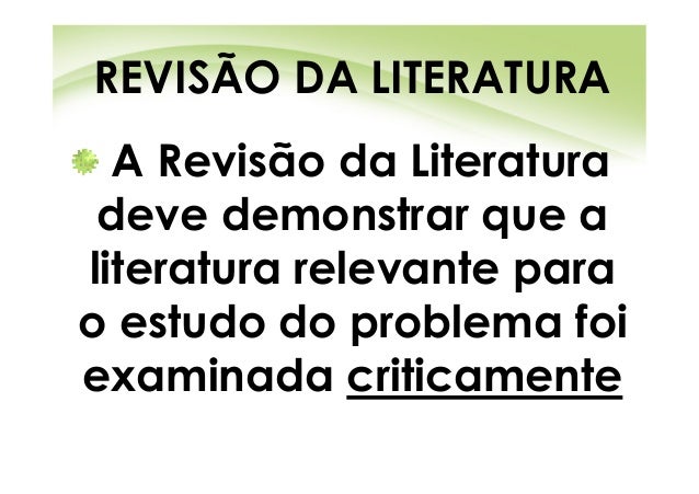 Revisao de literatura tcc