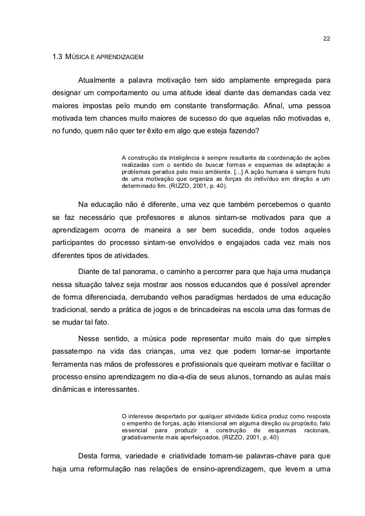 Monografia motivacao