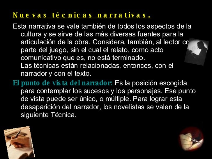 Técnicas Narrativas Actuales 2 Técnicas Narrativas Actuales 2