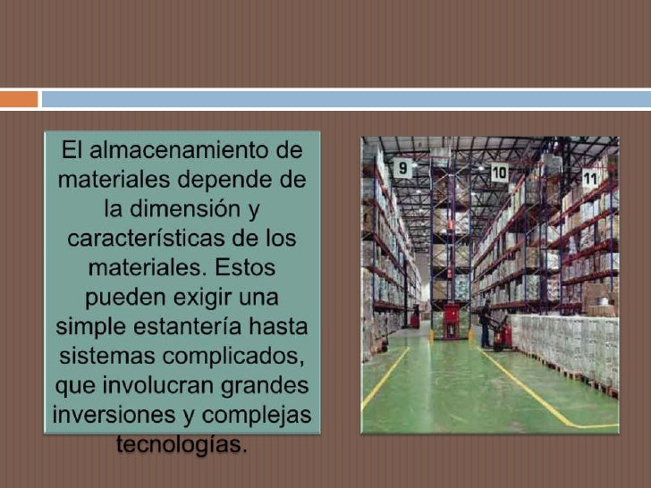 tecnicas de almacenamiento