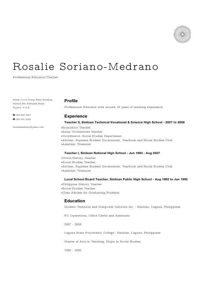 free sle resume for teachers in the philippines application letter sle philippines free sle resume for teachers in the philippines application letter sle philippines