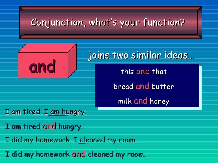 Teaching conjunction