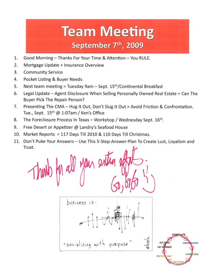 meeting agenda notes
