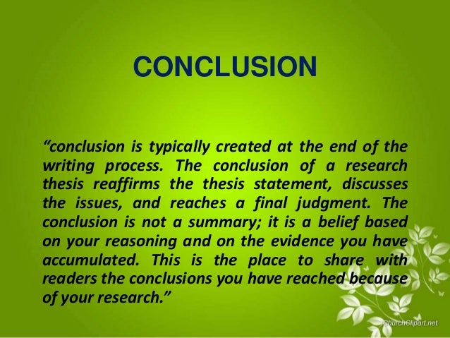 discussion and conclusion thesis Writing a conclusion is an important part of thesis dissertation writing ideally, a good conclusion should be able to provide a good picture of what the thesis is about. discussion and conclusion thesis Writing a conclusion is an important part of thesis dissertation writing ideally, a good conclusion should be able to provide a good picture of what the thesis is about.