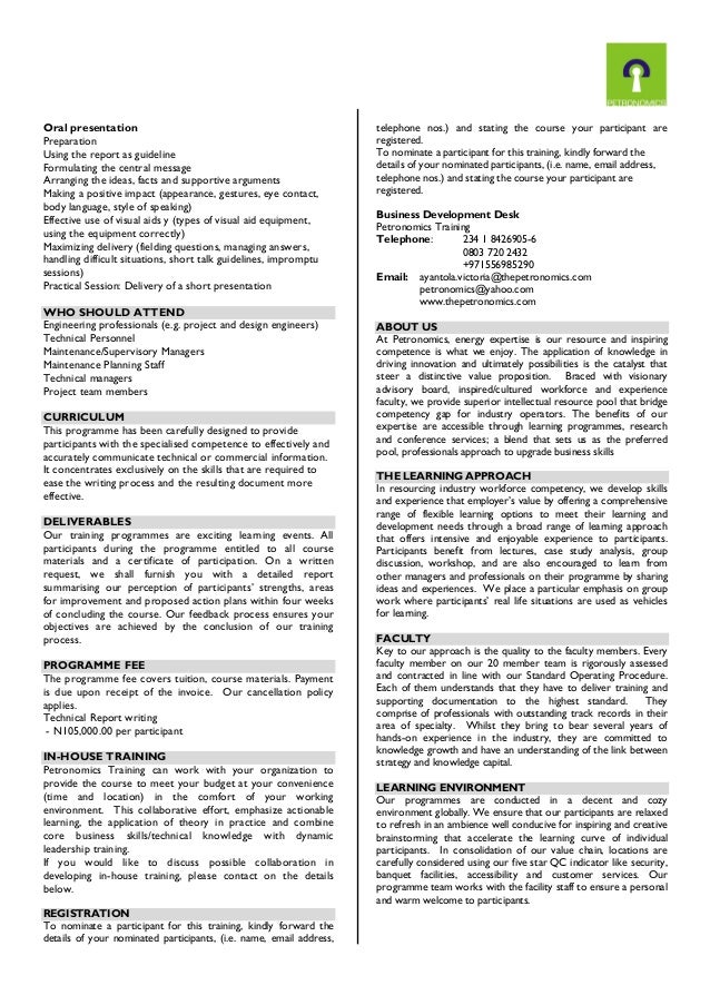 technical report format engineering oker whyanything co
