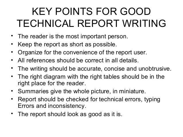 Format of report writing