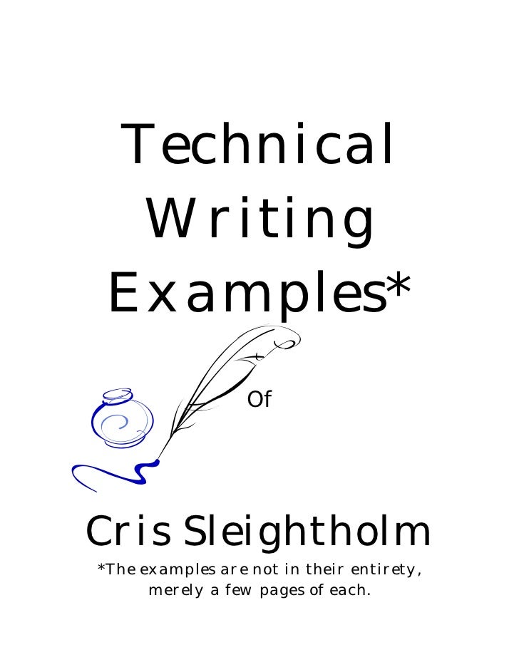example of technical writing example of technical writing