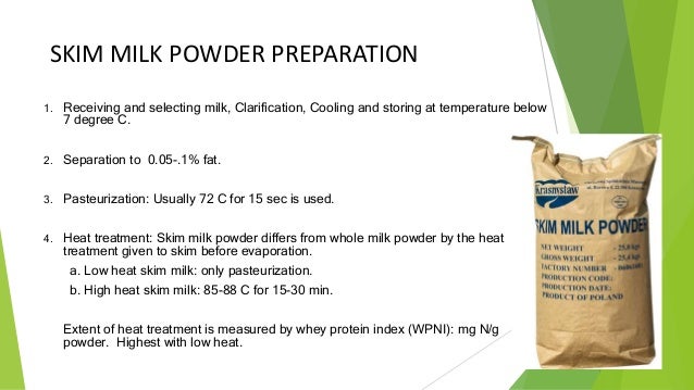 Technology of milk products Dry Milk powder presentation process diagram skim milk 