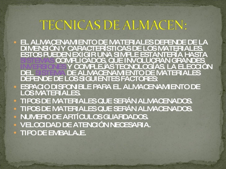 CODIFICACION DE LOS MATERIALES codificacion de los materiales:
