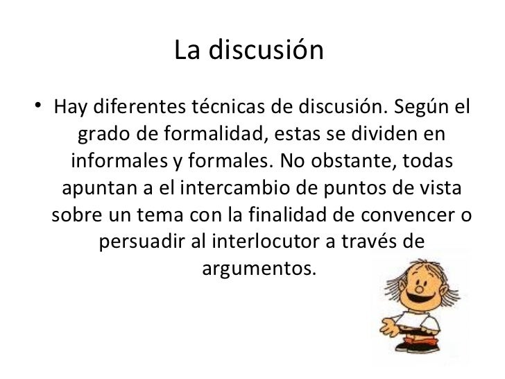 Tecnicas de discusion oral
