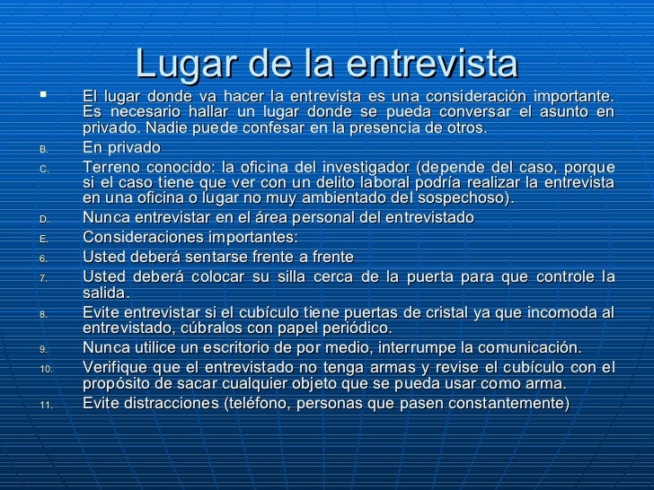 Tecnicas De Entrevista