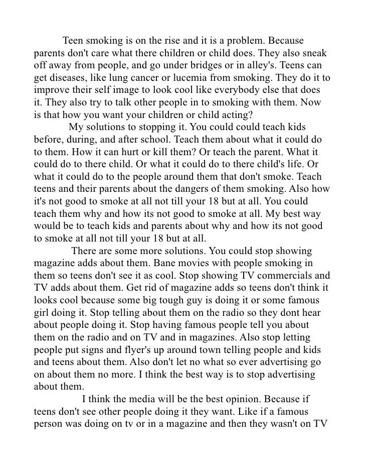 Smoking Argumentative Essay - Scribd