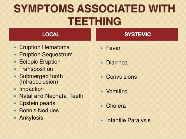 teething rash eruption hematoma