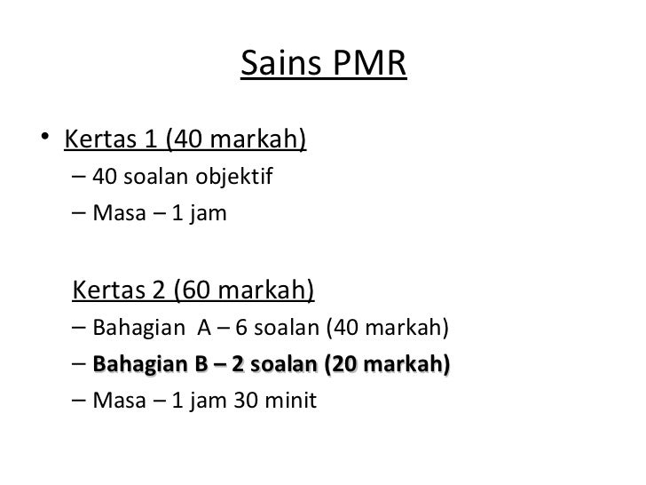 Teknik menjawab sains pmr student version