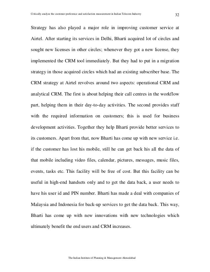 Customer Satisfaction - Projects, Thesis, Dissertation