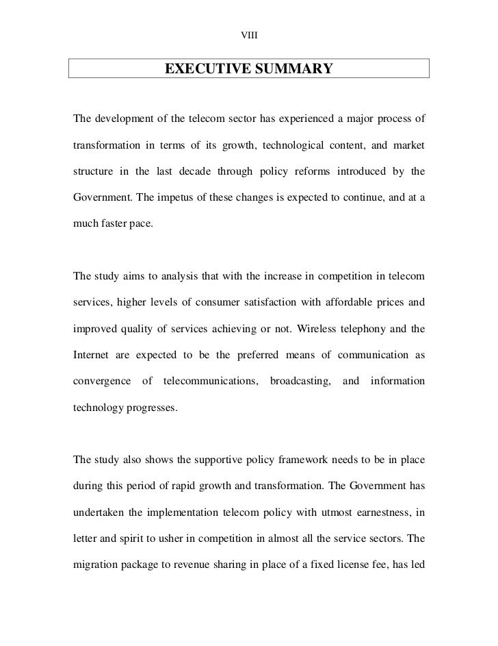 How to write a dissertation executive summary