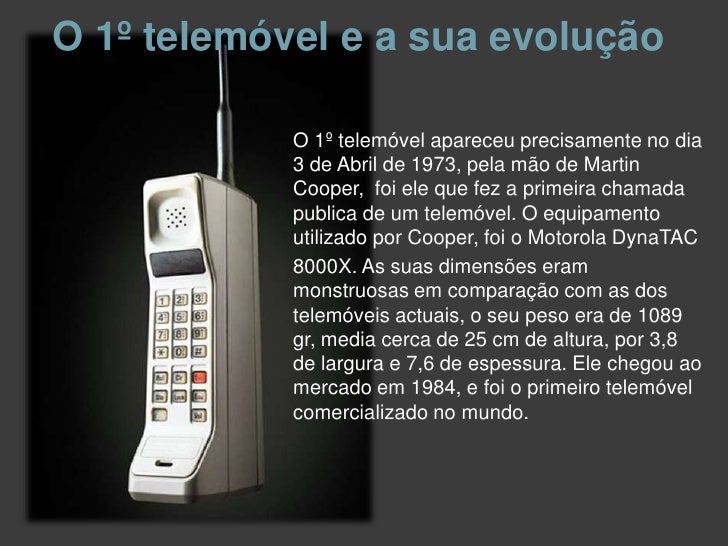 Em Que Ano Surgiu O Primeiro Telemóvel