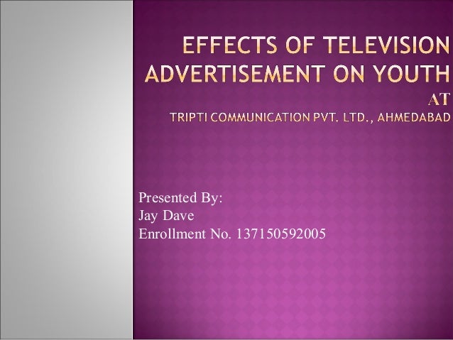 Television Advertising Effects On Youth