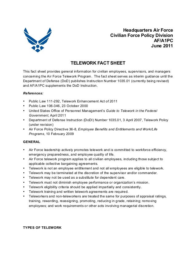 telework agreement template telework fact sheet headquarters air civilian telework agreement template telework fact sheet headquarters air civilian
