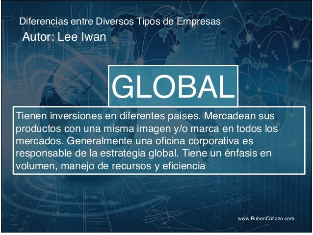 Diferencias entre empresas multinacionales, globales y transnacionales