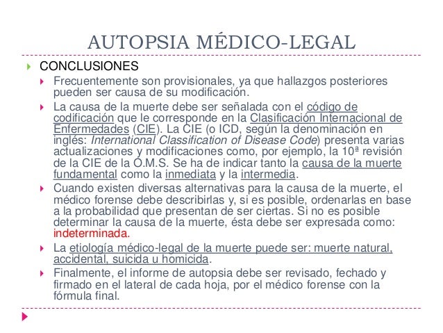 Autopsia ClÍnica Y Autopsia MÉdico Legal