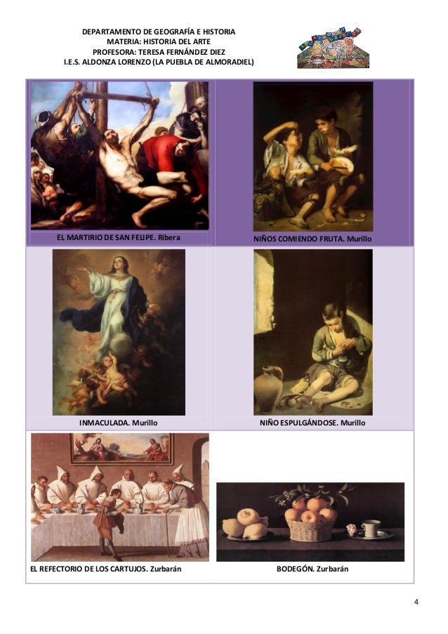 DEPARTAMENTO DE GEOGRAFÍA E HISTORIA MATERIA: HISTORIA DEL ARTE PROFESORA: TERESA FERNÁ...