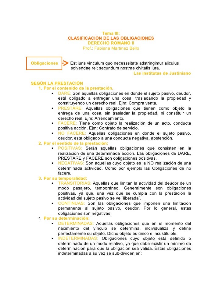 FUENTE DE LAS OBLIGACIONES EN EL DERECHO ROMANO fuente de las obligaciones en el derecho romano: