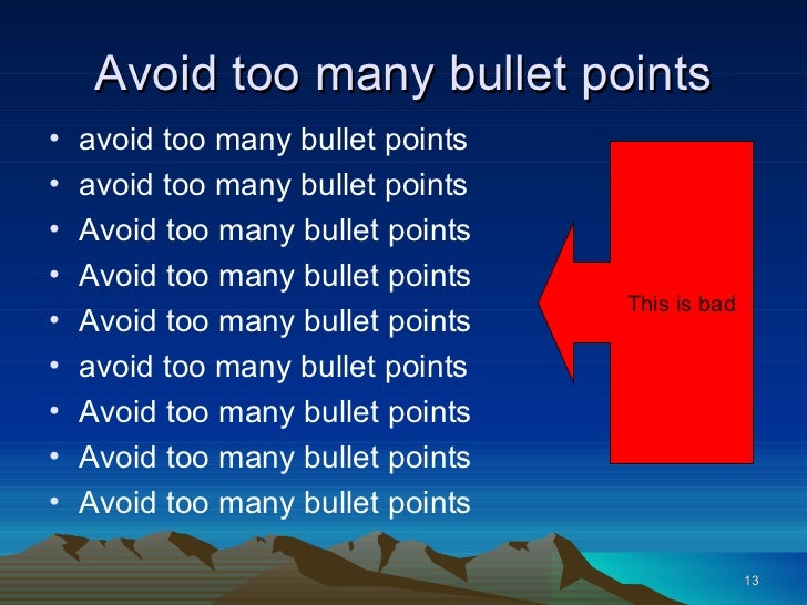 Ten Mistakes In Powerpoint Presentation