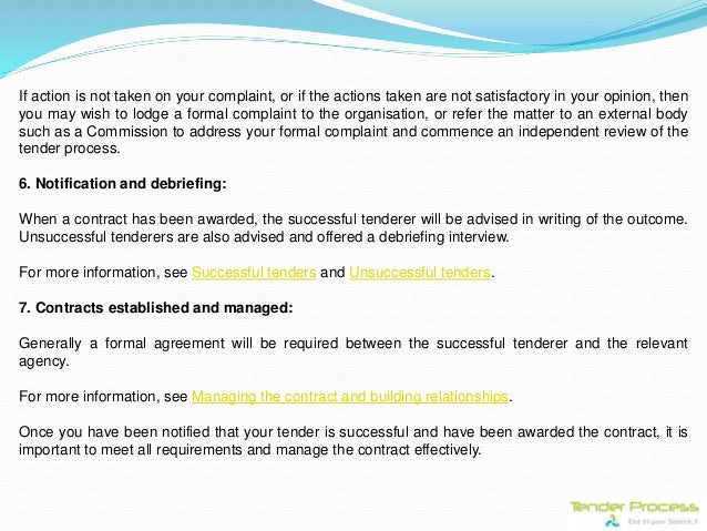 Tender writing services