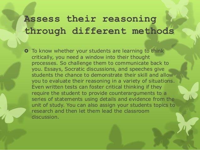 Can You Teach Critical Thinking