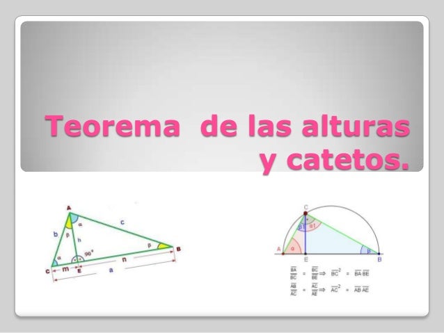 TEOREMA ALTURA teorema altura: