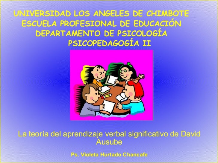 Teoria del aprendizaje verbal significativo_teoria_online