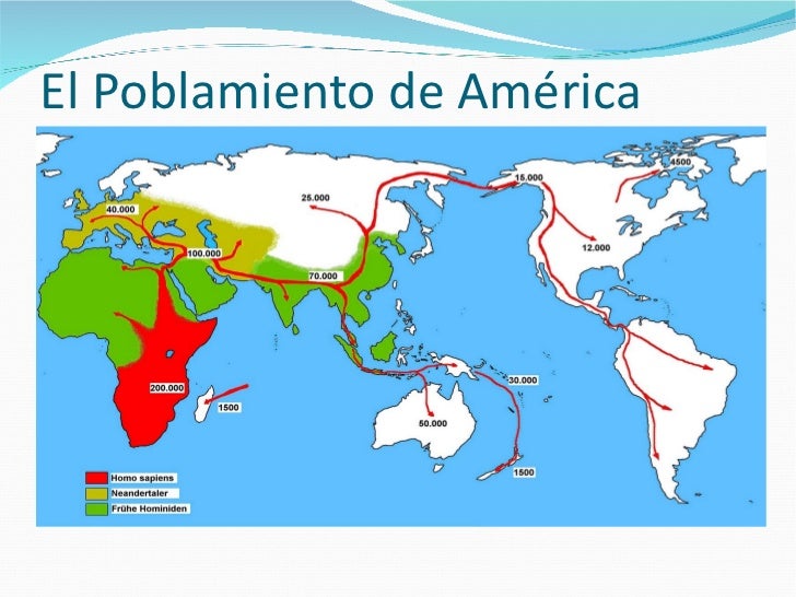 Mapa De Rutas Del Poblamiento De America