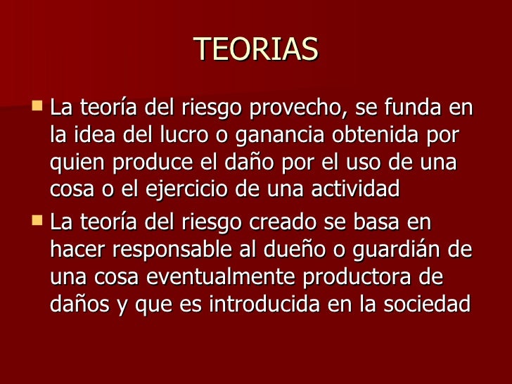 Teoria Del Riesgo