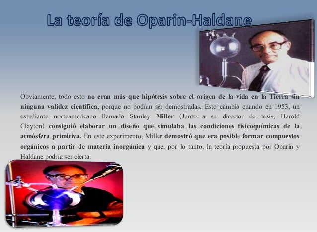 Teoria de Oparin y Haldane
